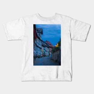 Schlossberg, old town, Quedlinburg; Harz, Saxony-Anhalt; Germany, Europe Kids T-Shirt